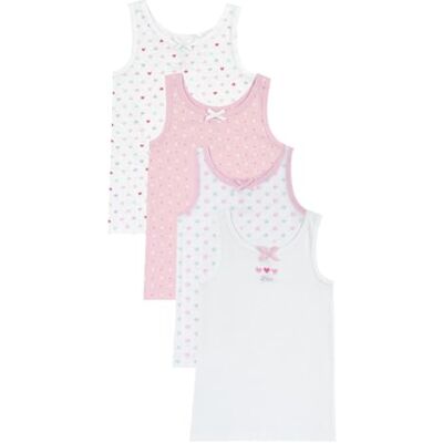 Chicco , Unterhemden Mädchen, 4er-Pack, 100% Baumwolle, Kinderbekleidung für Mädchen, Designed in Italy Chicco , Unterhemden Mädchen, 4er-Pack, 100% Baumwolle, Kinderbekleidung für Mädchen, Designed in Italy