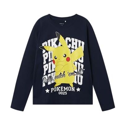 NAME IT Jungen Nkmast Pokemon Ls Nreg Top Box Noos Sky, Navy Blazer, 122/128 cm NAME IT Jungen Nkmast Pokemon Ls Nreg Top Box Noos Sky, Navy Blazer, 122/128 cm