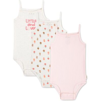 HUGGIES Strappy Bodysuit (3-Pack) Baby Girl White HUGGIES Strappy Bodysuit (3-Pack) Baby Girl White