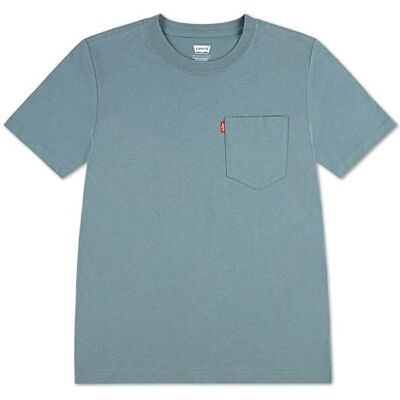 Levi's Jungen Grau T-Shirt Mit Tasche Und Sunset-Print Levi's Jungen Grau T-Shirt Mit Tasche Und Sunset-Print