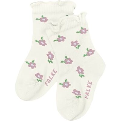 FALKE Unisex baby Socken Little Ditsy Flowers B So Baumwolle gemustert 1 Paar, Weiß Off-White 2040, 62-68 FALKE Unisex baby Socken Little Ditsy Flowers B So Baumwolle gemustert 1 Paar, Weiß Off-White 2040, 62-68