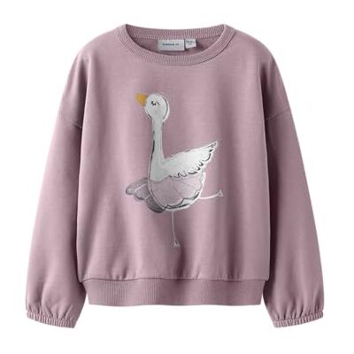 NAME IT Mädchen Nmfswana Ls Sweat Bru, Keepsake Lilac, 104 cm NAME IT Mädchen Nmfswana Ls Sweat Bru, Keepsake Lilac, 104 cm