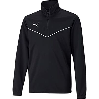 Puma teamRISE Halfzip Sweatshirt Kids schwarzweiss, 140 Kinder Puma teamRISE Halfzip Sweatshirt Kids schwarzweiss, 140 Kinder