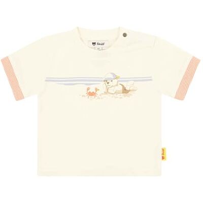 Steiff T-Shirt Kurzarm EU Größe 86 Eggnog, Kurzarm Shirt, Sommer Shirt für Kinder, ideales Basic Shirt, bequem und weich, waschmaschinenfest Steiff T-Shirt Kurzarm EU Größe 86 Eggnog, Kurzarm Shirt, Sommer Shirt für Kinder, ideales Basic Shirt, bequem und weich, waschmaschinenfest