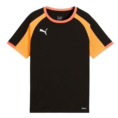 Puma Unisex-Kinder IndividualLIGAJersey Jr T-Shirts, Black-Heat Fire, Puma Unisex-Kinder IndividualLIGAJersey Jr T-Shirts, Black-Heat Fire,