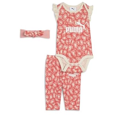 Puma Unisex Baby MINICATS ESS ANIMAL Newborn 3-Piece Set INF Gestrickte Anzüge, Peach Frost, 80 Puma Unisex Baby MINICATS ESS ANIMAL Newborn 3-Piece Set INF Gestrickte Anzüge, Peach Frost, 80