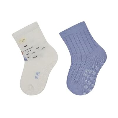 Sterntaler ABS Socken Doppelpack Hippo – Baby- und Kinder ABS Socken im Doppelpack mit Hippo- und Rippen-Motiv, rutschfest, Lichtgrau, Unisex, Größe 22 Sterntaler ABS Socken Doppelpack Hippo – Baby- und Kinder ABS Socken im Doppelpack mit Hippo- und Rippen-Motiv, rutschfest, Lichtgrau, Unisex, Größe 22