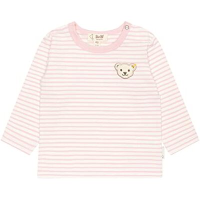 Steiff Unisex Baby Basic Langarm Gestreift T-Shirt, Silver Pink, 74 EU Steiff Unisex Baby Basic Langarm Gestreift T-Shirt, Silver Pink, 74 EU