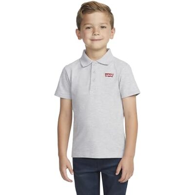 Levi's Lvb Rückenausschnitt Tape Poloshirt Jungen, hellgrau meliert, 8 Jahre Levi's Lvb Rückenausschnitt Tape Poloshirt Jungen, hellgrau meliert, 8 Jahre