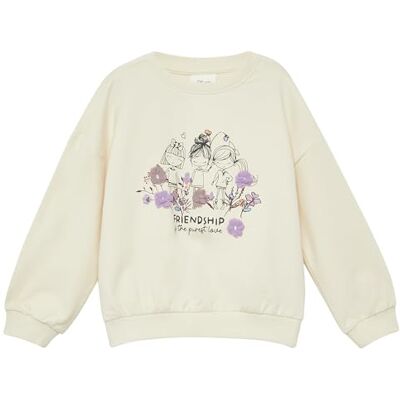 s.Oliver Oversized Sweatshirt mit Frontprint und Blüten-Applikation s.Oliver Oversized Sweatshirt mit Frontprint und Blüten-Applikation