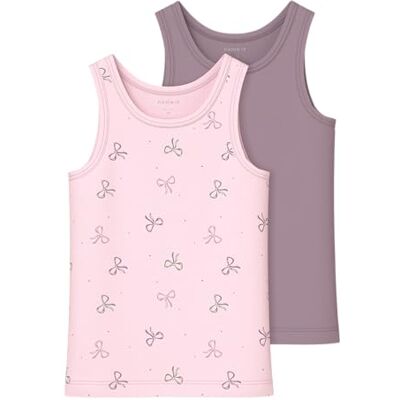 NAME IT mini Nmftank Top 2P Barely Pink Bow Noos NAME IT mini Nmftank Top 2P Barely Pink Bow Noos