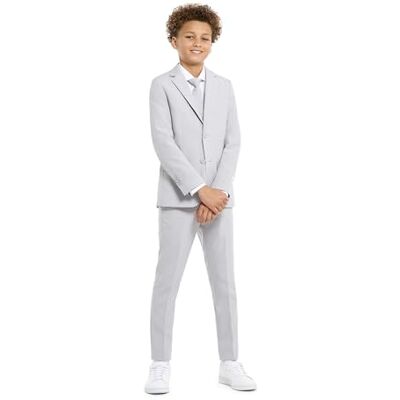 OppoSuits Groovy Grauer Einfarbiger Anzug für Teenager-Jungen Abschlussball- und Hochzeitsfeier-Outfit einschließlich Blazer, Hose und Krawatte Grau Größe 12 Jahre OppoSuits Groovy Grauer Einfarbiger Anzug für Teenager-Jungen Abschlussball- und Hochzeitsfeier-Outfit einschließlich Blazer, Hose und Krawatte Grau Größe 12 Jahre