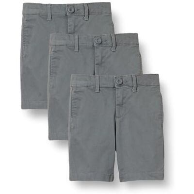 Amazon Essentials Jungen Gewebte Uniform-Shorts mit Flacher Vorderseite (knitterfrei), 3er-Pack, Dunkelgrau, 8-9 Jahre Amazon Essentials Jungen Gewebte Uniform-Shorts mit Flacher Vorderseite (knitterfrei), 3er-Pack, Dunkelgrau, 8-9 Jahre