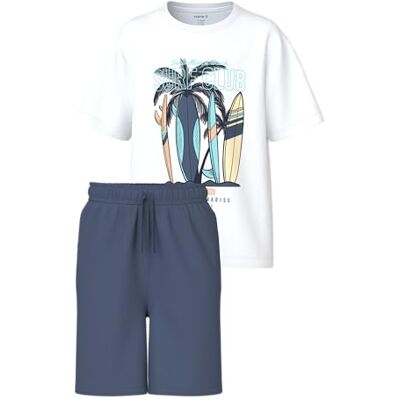 NAME IT Jungen Nkmvigor Ss Nreg Top Set, Bright White, 140 cm NAME IT Jungen Nkmvigor Ss Nreg Top Set, Bright White, 140 cm