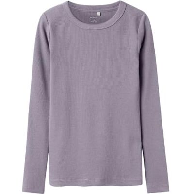 NAME IT Mädchen Nkfnakal Ls Top Noos, Lavender Gray, 158-164 EU NAME IT Mädchen Nkfnakal Ls Top Noos, Lavender Gray, 158-164 EU