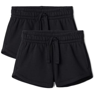 Amazon Essentials Mädchen Sweatshorts Aus Futterware, 2er-Pack, Schwarz, 9-10 Jahre Amazon Essentials Mädchen Sweatshorts Aus Futterware, 2er-Pack, Schwarz, 9-10 Jahre