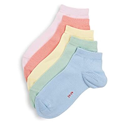 ESPRIT Unisex Kinder Sneakersocken Solid Mix Multipack K Sn Baumwolle kurz einfarbig 5 Paar, Mehrfarbig Blue Green Pink Yellow 0030, 27-30 ESPRIT Unisex Kinder Sneakersocken Solid Mix Multipack K Sn Baumwolle kurz einfarbig 5 Paar, Mehrfarbig Blue Green Pink Yellow 0030, 27-30