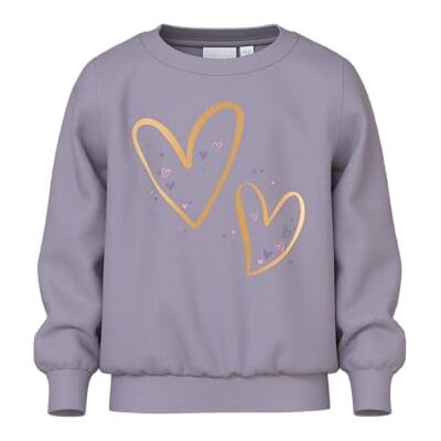 NAME IT Mädchen Nmfbenedikte Ls Nreg SWE Bru, Lavender Gray, 110 cm NAME IT Mädchen Nmfbenedikte Ls Nreg SWE Bru, Lavender Gray, 110 cm