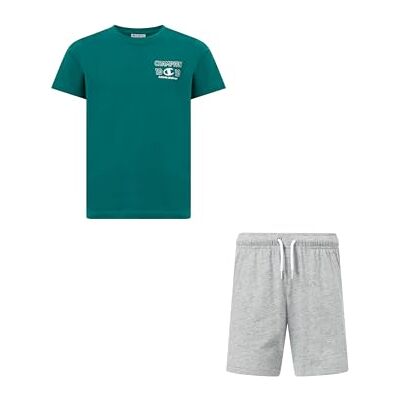 Champion Jungen Graphic Set mit Logo, Grün (GS511), M Champion Jungen Graphic Set mit Logo, Grün (GS511), M