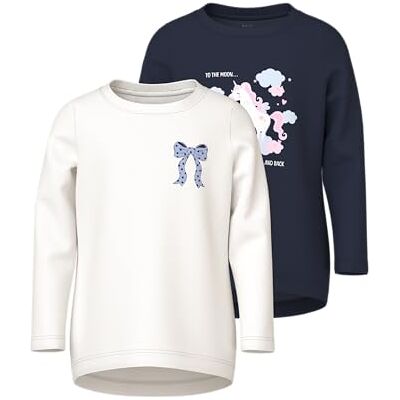NAME IT Mädchen Nmfvix 2P Ls Top, Navy Blazer, 98 (2er Pack) NAME IT Mädchen Nmfvix 2P Ls Top, Navy Blazer, 98 (2er Pack)
