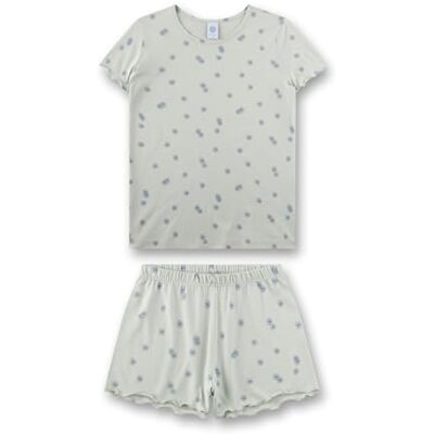 Sanetta Mädchen-Schlafanzug kurz blau Blumen Hochwertiger und bequemer Schlafanzug aus Baumwoll-Modal-Mix. Sanetta Mädchen-Schlafanzug kurz blau Blumen Hochwertiger und bequemer Schlafanzug aus Baumwoll-Modal-Mix.