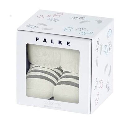 FALKE Unisex Baby Socken Erstlingsringel B So Baumwolle einfarbig 1 Paar, Weiß Off-White 2049, 50-56 FALKE Unisex Baby Socken Erstlingsringel B So Baumwolle einfarbig 1 Paar, Weiß Off-White 2049, 50-56