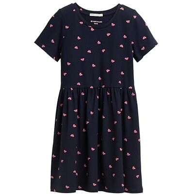 TOM TAILOR Mädchen 1046000 Kleid, 37727 Dark Blue Pink Butterfly, 116-122 EU TOM TAILOR Mädchen 1046000 Kleid, 37727 Dark Blue Pink Butterfly, 116-122 EU
