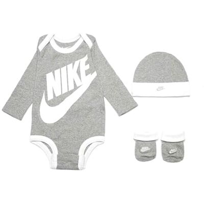 NIKE Kinder langarm Shirt Lagen Look Gr. 98/104 (US 4), Dunkelgrau NIKE Kinder langarm Shirt Lagen Look Gr. 98/104 (US 4), Dunkelgrau