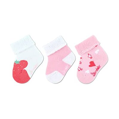 Sterntaler Baby Mädchen Baby Socken Baby-Socke 3er Pack Erdbeere Socken Baby, Babysöckchen, Babysocken aus Baumwolle weiß, 18 Sterntaler Baby Mädchen Baby Socken Baby-Socke 3er Pack Erdbeere Socken Baby, Babysöckchen, Babysocken aus Baumwolle weiß, 18
