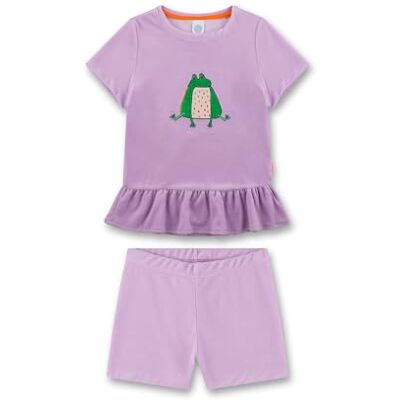 Sanetta Mädchen-Schlafanzug kurz lila Frosch Hochwertiger und bequemer Schlafanzug aus Nicky für Mädchen. Pyjamaset für Mädchen 098 Sanetta Mädchen-Schlafanzug kurz lila Frosch Hochwertiger und bequemer Schlafanzug aus Nicky für Mädchen. Pyjamaset für Mädchen 098
