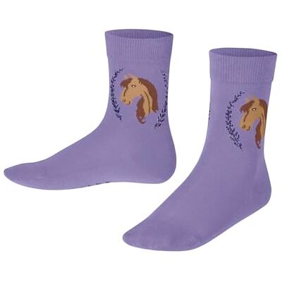 FALKE Unisex Kinder Socken Horse K So Baumwolle gemustert 1 Paar, Lila Lilac 6925, 35-38 FALKE Unisex Kinder Socken Horse K So Baumwolle gemustert 1 Paar, Lila Lilac 6925, 35-38
