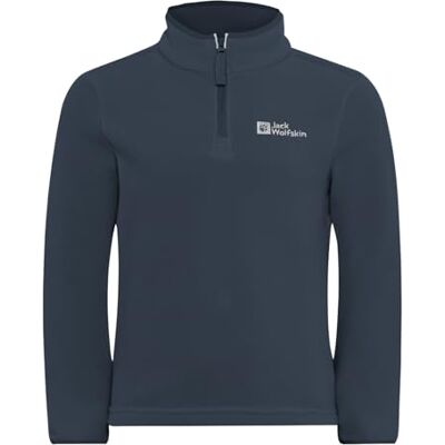 Jack Wolfskin Jungen Taunus Halfzip K Pullover, Midnight Sky, 128 EU Jack Wolfskin Jungen Taunus Halfzip K Pullover, Midnight Sky, 128 EU