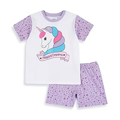 Chicco , Kurzer Pyjama mit Einhornmotiv aus Leichter Baumwolle, Mädchenpyjama, Designed in Italy Chicco , Kurzer Pyjama mit Einhornmotiv aus Leichter Baumwolle, Mädchenpyjama, Designed in Italy