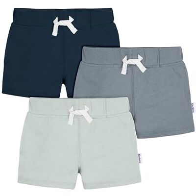 Gerber Jungen-Kleinkind-3er-Pack Pull-On-Strickshorts, Grau und Schwarz, 3 Jahre Gerber Jungen-Kleinkind-3er-Pack Pull-On-Strickshorts, Grau und Schwarz, 3 Jahre