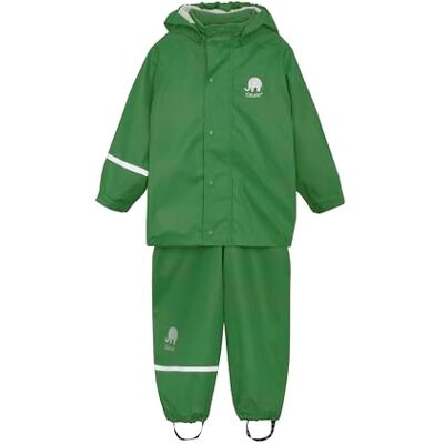 Celavi Unisex Basic Rainwear Set-solid PU Regenjacke, Elm Green, 150 Celavi Unisex Basic Rainwear Set-solid PU Regenjacke, Elm Green, 150