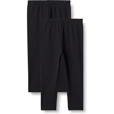 Amazon Essentials Mädchen-Leggings, 2er-Pack, Schwarz, 7-8 Jahre Amazon Essentials Mädchen-Leggings, 2er-Pack, Schwarz, 7-8 Jahre