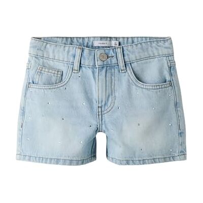 NAME IT Mädchen Nkfrose Rhine DNM Shorts 6042-Ac Noos, Light Blue Denim, 134 cm NAME IT Mädchen Nkfrose Rhine DNM Shorts 6042-Ac Noos, Light Blue Denim, 134 cm