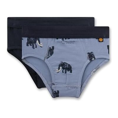 Sanetta Jungen-Unterhose Blau Hochwertige und nachhaltige Unterhose aus Bio-Baumwoll-Mix. Slip mit Softbund und Mammut-Allover Inhalt: 2er Set Unterwäsche Sanetta Jungen-Unterhose Blau Hochwertige und nachhaltige Unterhose aus Bio-Baumwoll-Mix. Slip mit Softbund und Mammut-Allover Inhalt: 2er Set Unterwäsche