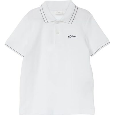 s.Oliver Junior Jungen Polo-Shirt 2175798 White 128/134 s.Oliver Junior Jungen Polo-Shirt 2175798 White 128/134