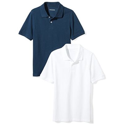 Amazon Essentials Jungen Kurzärmlige Piqué-Poloshirts Für Schuluniformen, 2er Pack, Marineblau/Weiß, 2 Jahre Amazon Essentials Jungen Kurzärmlige Piqué-Poloshirts Für Schuluniformen, 2er Pack, Marineblau/Weiß, 2 Jahre
