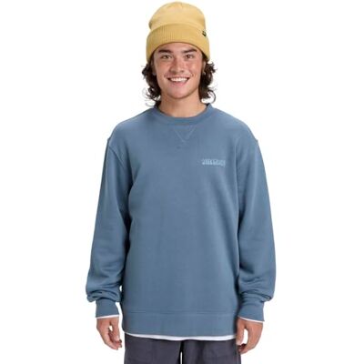 Quiksilver Salt Water Graphic Crew Fleece Pullover, Blau, XS Quiksilver Salt Water Graphic Crew Fleece Pullover, Blau, XS
