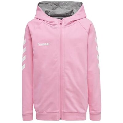 hummel GO Kids Zip Hoodie Sweatshirt, Cotton Candy, 176 hummel GO Kids Zip Hoodie Sweatshirt, Cotton Candy, 176