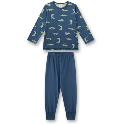 Sanetta Jungen-Schlafanzug Langarm blau Krokodil Hochwertiger und bequemer Schlafanzug aus 100% Bio-Baumwolle. Sanetta Jungen-Schlafanzug Langarm blau Krokodil Hochwertiger und bequemer Schlafanzug aus 100% Bio-Baumwolle.