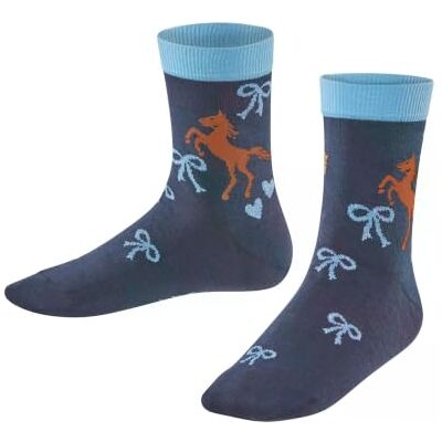 FALKE Unisex Kinder Socken Western Horses K Sso Baumwolle gemustert 1 Paar, Blau Space Blue 6116, 27-30 FALKE Unisex Kinder Socken Western Horses K Sso Baumwolle gemustert 1 Paar, Blau Space Blue 6116, 27-30