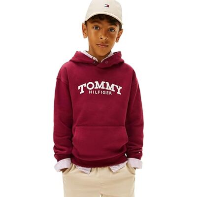 Tommy Hilfiger Boy's MONOTYPE Print Hoodie KB0KB10028 Pullover Hoodie, Purple (Rich Cherry), 5 Jahre, Lila (Rich Cherry), 5 Jahre Tommy Hilfiger Boy's MONOTYPE Print Hoodie KB0KB10028 Pullover Hoodie, Purple (Rich Cherry), 5 Jahre, Lila (Rich Cherry), 5 Jahre