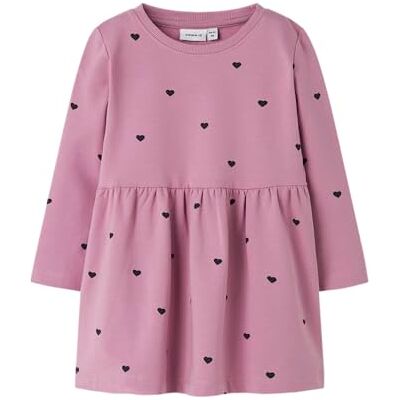 NAME IT Mädchen Nmfdavina Ls Sweat Bru Dress Noos, Mauve Orchid, 104 EU NAME IT Mädchen Nmfdavina Ls Sweat Bru Dress Noos, Mauve Orchid, 104 EU