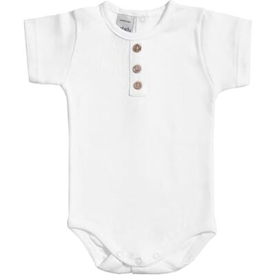 BABIDU Kurzarm-Baby-Body mit Knopfleiste aus 100% Baumwolle, weicher und atmungsaktiver Baby-Body, ideal für Neugeborene, zum ersten Tragen, bequeme Unisex-Kleidung für Jungen und Mädchen BABIDU Kurzarm-Baby-Body mit Knopfleiste aus 100% Baumwolle, weicher und atmungsaktiver Baby-Body, ideal für Neugeborene, zum ersten Tragen, bequeme Unisex-Kleidung für Jungen und Mädchen