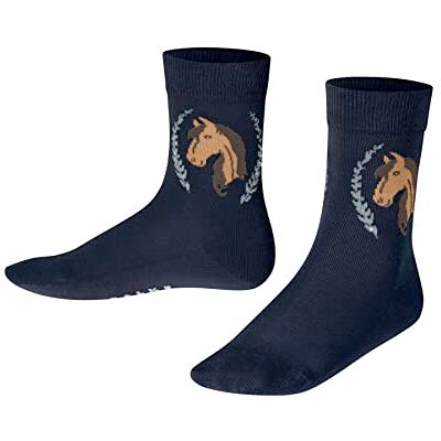 FALKE Unisex Kinder Socken Horse K So Baumwolle gemustert 1 Paar, Blau Marine 6120, 23-26 FALKE Unisex Kinder Socken Horse K So Baumwolle gemustert 1 Paar, Blau Marine 6120, 23-26