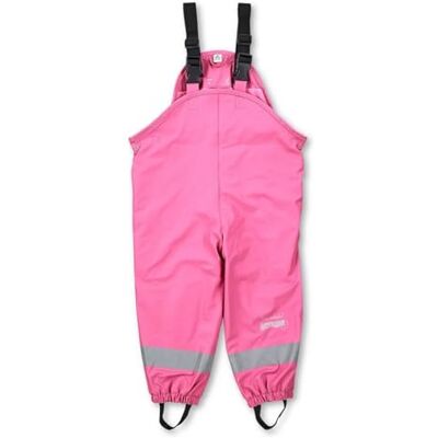 Sterntaler Regenhose gefüttert uni Kinder Regenhose wasserdicht Mädchen Matsch- und Buddelhose mit verschweißten Nähten und elastischen Hosenträgern Regenbekleidung warm himbeerrosa, Größe 92 Sterntaler Regenhose gefüttert uni Kinder Regenhose wasserdicht Mädchen Matsch- und Buddelhose mit verschweißten Nähten und elastischen Hosenträgern Regenbekleidung warm himbeerrosa, Größe 92