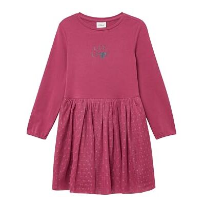 s.Oliver Kurzes Kleid mit Mesh-Rock und Glitzerprint s.Oliver Kurzes Kleid mit Mesh-Rock und Glitzerprint